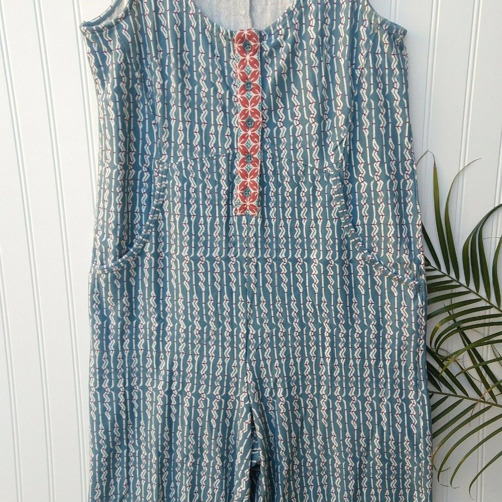 Anthropologie Saturday Sunday Lizzy Jumpsuit Size S Cotton Boho Floral Wide Leg - Picture 4 of 11